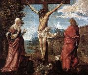 ALTDORFER, Albrecht Christ on the Cross between Mary and St John oil